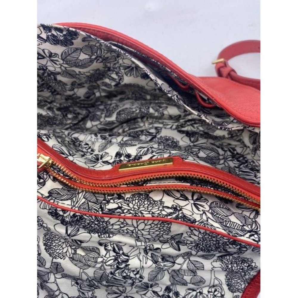 Vera Bradley Carson Saddle Red Leather Cross Body Bag - Picture 10 of 10